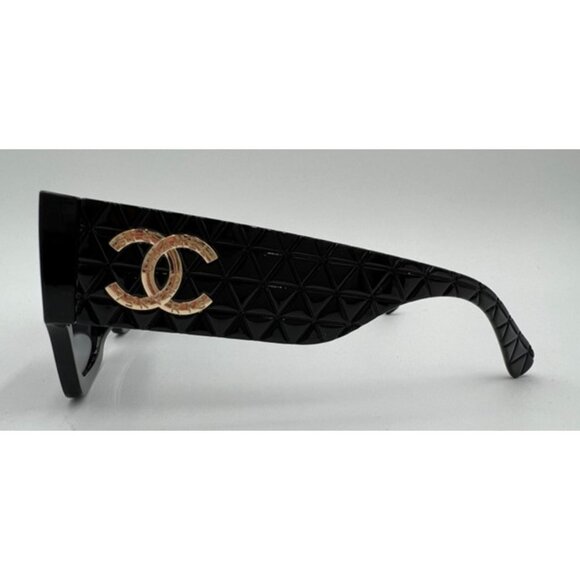 NWT-Chanel Square Sunglasses - Black - Picture 9 of 12